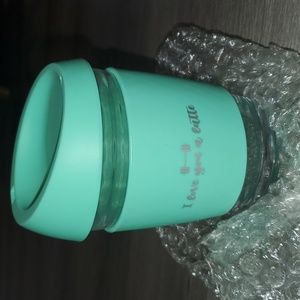 Barbella "I Love You A Latte" Glass Coffee Cup